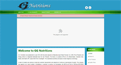 Desktop Screenshot of ggnutritions.com